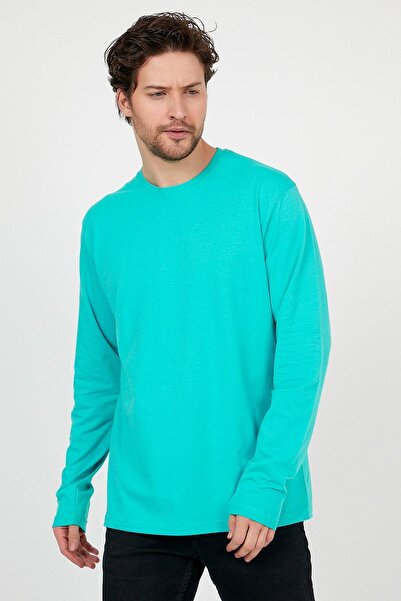 Jim Poweel Ανδρικό πράσινο μακρυμάνικο μπλουζάκι Basic