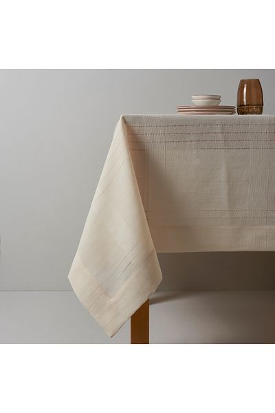 Linens Cream Colored Basic Tablecloth - 160X300 cm