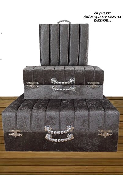 Sonem Çeyiz Çeyiz Sandığı Gelin Damat Bavul Çanta Sandık Hurç 3lü 0557