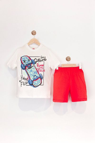 DMB BOYS & GIRLS Skateboard Printed T-Shirt-Shorts Combination Boy's Set