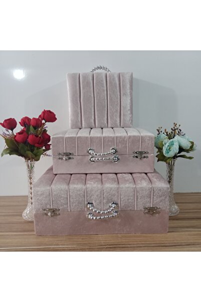 Sonem Çeyiz Çeyiz Sandığı Gelin Damat Bavul Çanta Sandık Hurç 3lü 0557