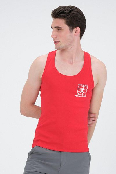 Rich Men's Swimmer Cut Sports Tank Running Athlete Tank Top