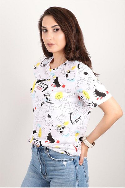 Rich Γυναικείο μπλουζάκι με στάμπα Crew Neck Oversize