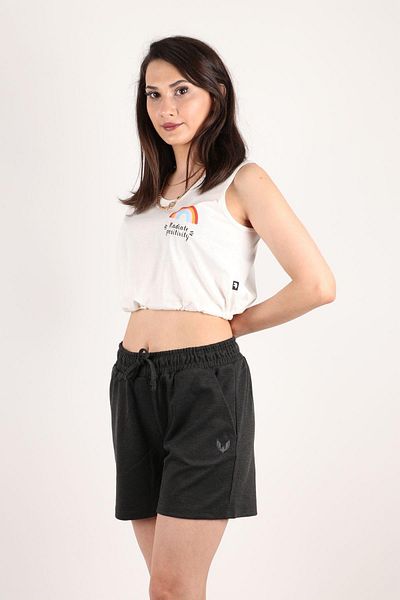 Rich Pantaloni scurti sport negri pentru femei
