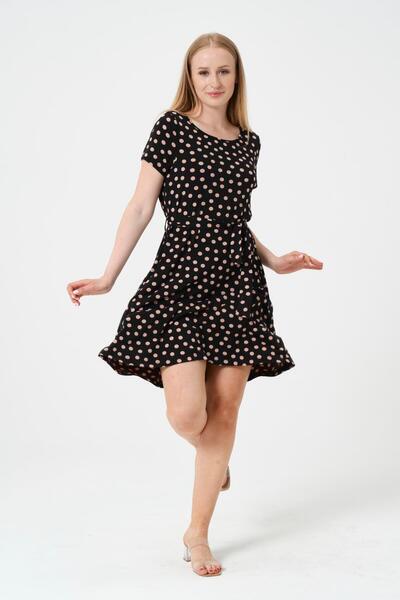 Rich Çiçekli Desenli Kadın Elbise