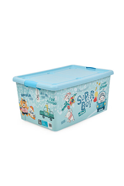 SISU Plastic Wheeled Toy Storage Box - Blue - 40 Lt