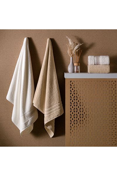Taç Σετ Τουρκικού Μπάνιου Nova Pure Cotton Ecru - Χρώμα άμμου