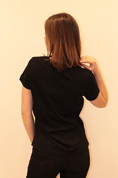 RICH GİYİM Tricou Rich pentru damă cu guler rotund Tricou 100% bumbac