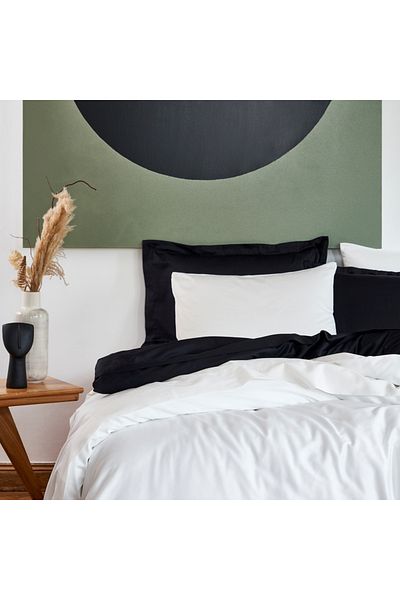Linens Ecru Cotton Satin Double Size Mix&Match Duvet Cover