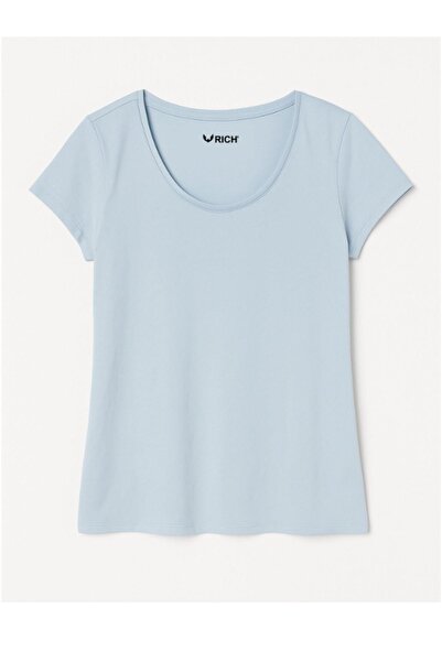 Rich Γυναικείο μπλουζάκι από 100% βαμβάκι 2 συσκευασιών με κοντό μανίκι με στρογγυλή λαιμόκοψη