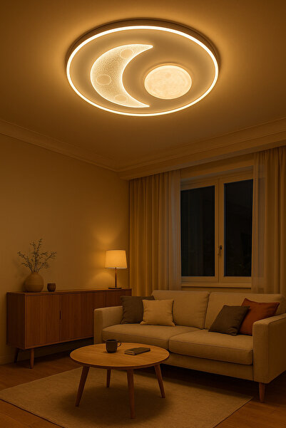 Vera Lighting Plafonyer Led Avize Kumandalı 3 Renk Tavana Yapışık