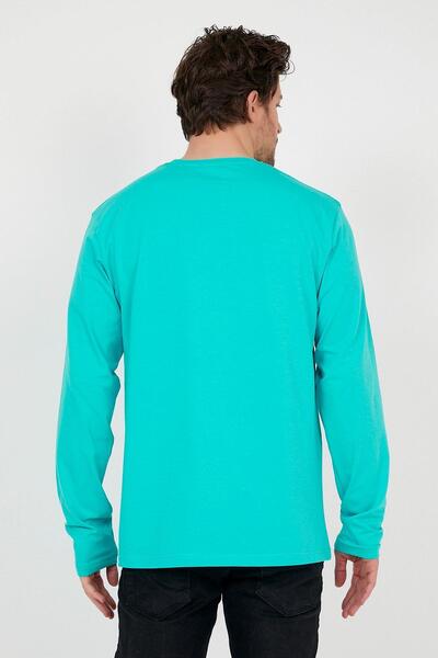 Jim Poweel Ανδρικό πράσινο μακρυμάνικο μπλουζάκι Basic