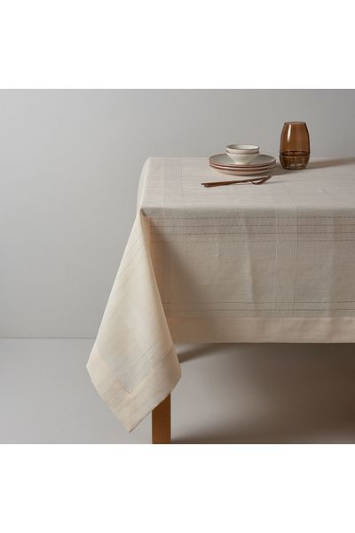 Linens Cream Colored Basic Tablecloth - 160X300 cm