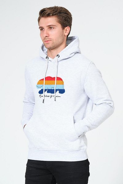 Rich Φούτερ με κουκούλα σε γκρι Fleece Siren - Bear Printed