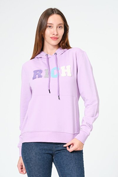 Rich Γυναικείο φούτερ με στάμπα με κουκούλα