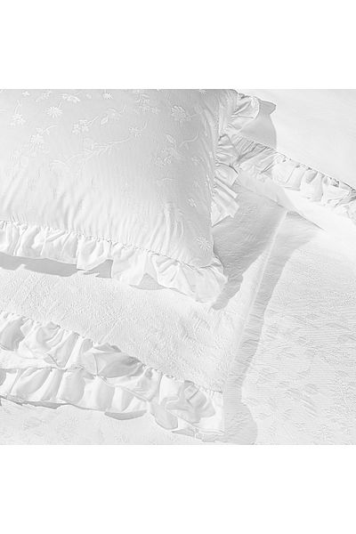 Taç Octavia White Double Bed Duvet Cover Set