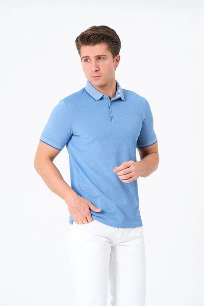 Rich Ανδρικό μπλουζάκι Basic T-shirt Polo Neck