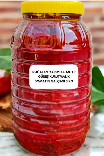 GÜVENLE ALIN G. ANTEP DOĞAL EV TİPİ KATKI MADDESİZ DOMATES SALÇASI 3 Kg