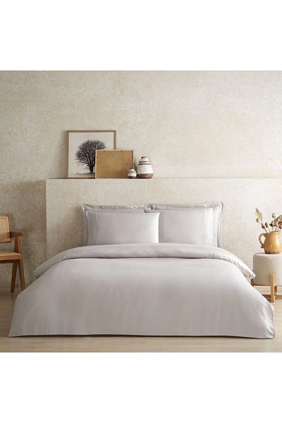 Linens Lyocell Double Duvet Cover Beige