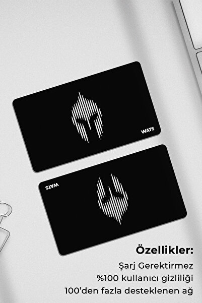 WATSWALLET Baskılı 2 Cards Set Kripto Donanım Cüzdanı (2 PLASTİK KART)