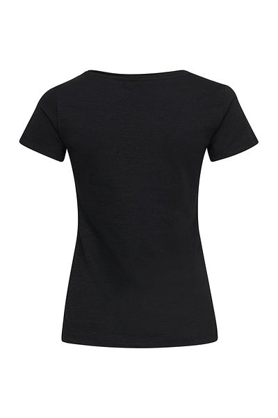 hummel Tricou negru cu gât rotund pentru femei Alma