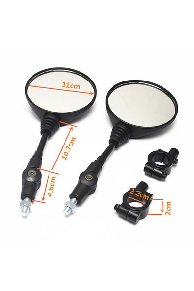 Generic Pair Of 1 Scooter Aluminum Alloy Motorcycle Rearview Side Mirrors