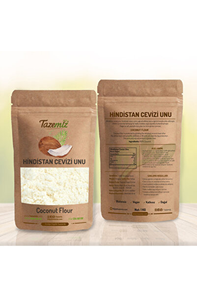TAZEMİZ Hindistan Cevizi Unu 1 Kg - Glutensiz