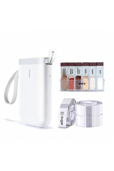 Generic Portable Label Marker Machine With 1 Roll Thermal Paper White