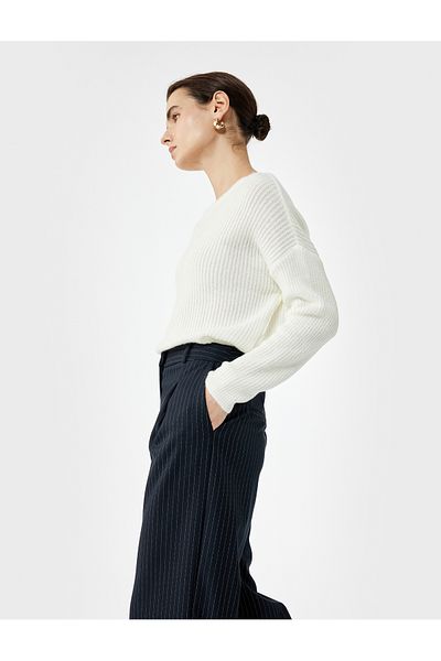Koton Long Sleeve Crew Neck Knitwear Basic Sweater