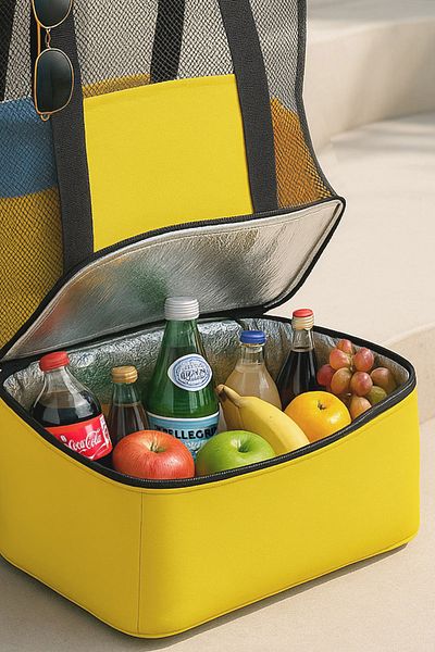 Ferdys Beach Bag 15+35 Liter Hot Cold Protected Thermal Picnic Camping and Travel Bag Beach Bag