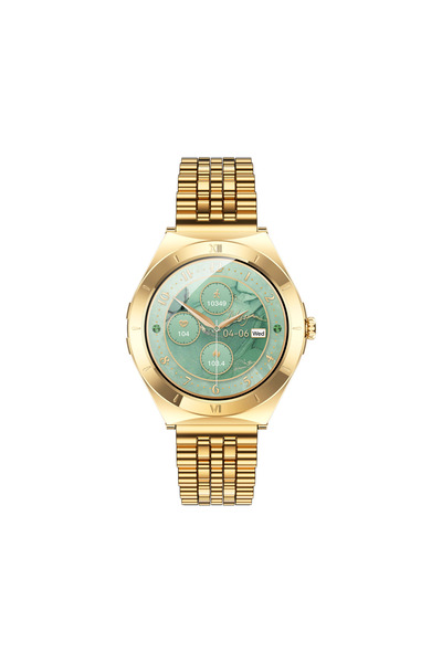 iOsuite Smart Watch AMOLED 1.19" with Bluetooth Calling & Health Tracking - Gold