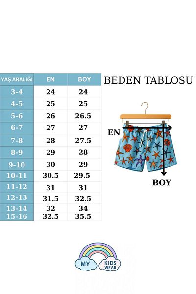 My Kids Wear Pantaloni scurti de baie pentru baieti impermeabili din material Parachute