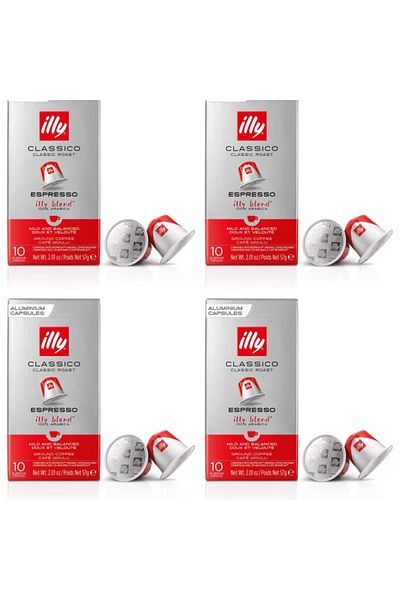 illy Classico Espresso Blend Coffee Nespresso capsules, Pack of 40 Capsules