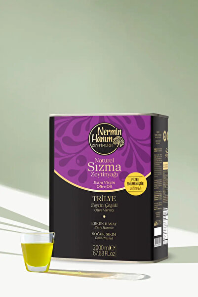 Nermin Hanım Zeytinliği Trilye - Filtresiz Erken Hasat Soğuk Sıkım Zeytinyağı...