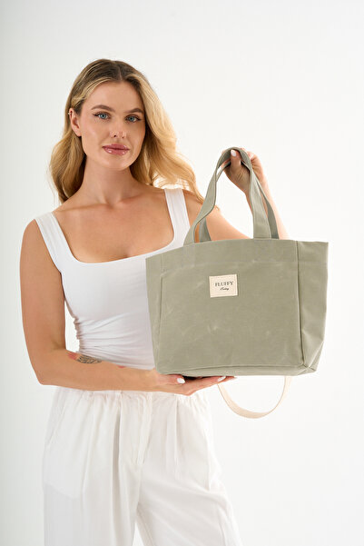 fluffy حقيبة كتف مقاومة للماء من القماش المشمع من ماتشا لاتيه، حقيبة مدرسية ل...