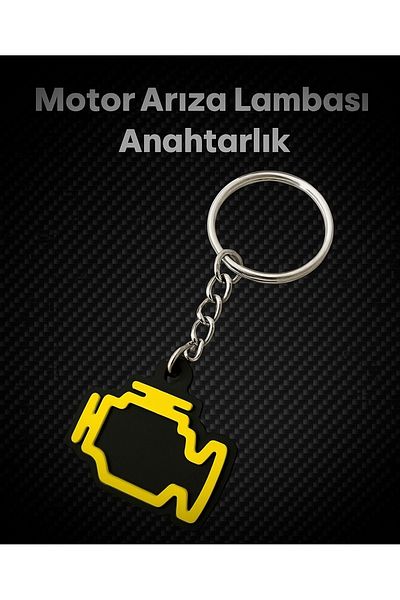 SHHOBİ Car Engine Fault Lamp Keychain - Car Engine Warning Light Keychain Car Accessory