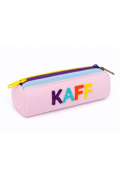KAFF 01109 Ροζ τρίχρωμο φερμουάρ Αδιάβροχο ύφασμα Bondit βελούδινο εμπριμέ μολυβοθήκη Θήκη για στυλό