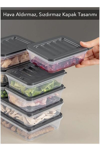 VİZYON Refrigerator Organizer Set Fridge Organizer Storage Container Diffuse Compatible Storage Container
