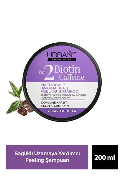 Urban Care شامبو مقشر منقي بتفاصيل البيوتين والكافيين من إكسبرت - نباتي 200 مل