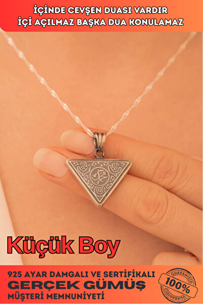 OSMANLI GÜMÜŞ Muhammed Yazılı Içerisinde Cevşen Bulunan Gümüş Muska Kadın Kol...