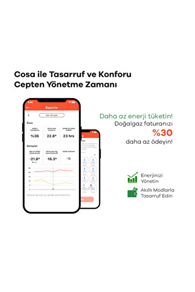 Cosa Akıllı Oda Termostatı Kablosuz Kombi Kontrolü V5