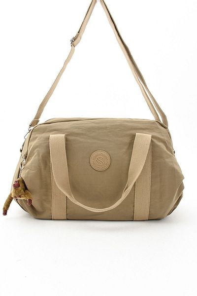 Sanmorris Beige Colored Unisex Large Size Crinkle Shoes - Crossbody Bag for Sports and Travel