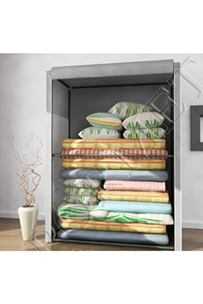 Teknor Yorgan Hurcu Metal Profil Borulu Kullanışlı Hurç Bez Dolap