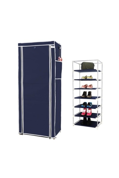 Teknor Prado 7 Raflı Çelik Profilli Bez Dolap, Bez Ayakkabılık