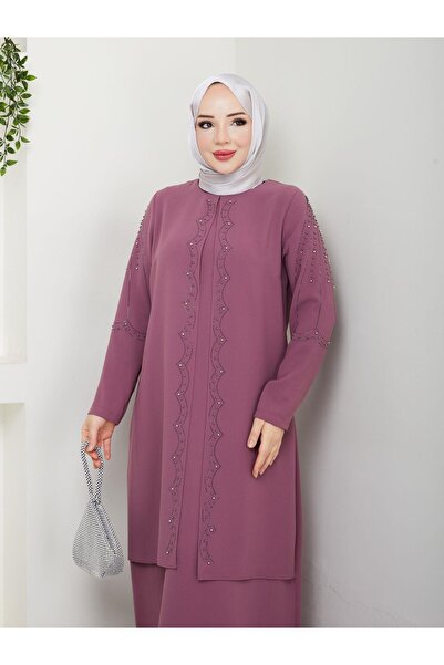 ESLEMNUR Rochie pentru mama marime mare Yelpaze Stone