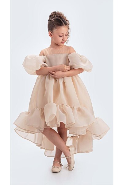 Mnk Baby&Kids Arisvi Kız Çocuk Abiye M00738 KREM