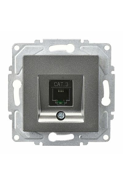 Günsan Eqona Smoked Numeris Telephone Socket (CAT3) Mechanism