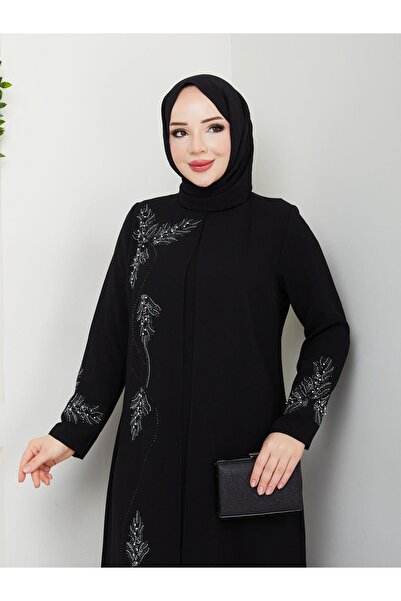 Plus Size Mother Dress with Leaf Gemstone En7008