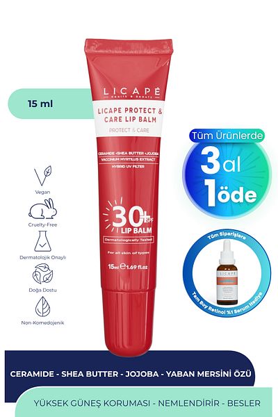 Licape Spf 30 Protective and Moisturizing Lip Balm |   Colorless