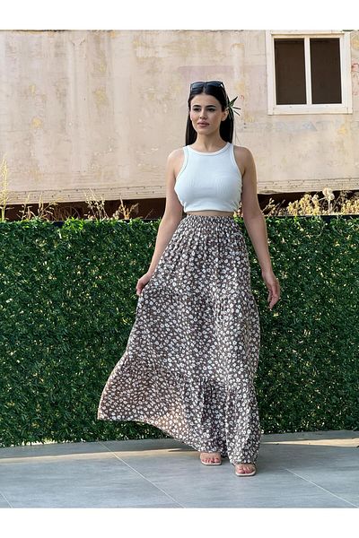ENDAMIM Plus Size Viscosse Skirt